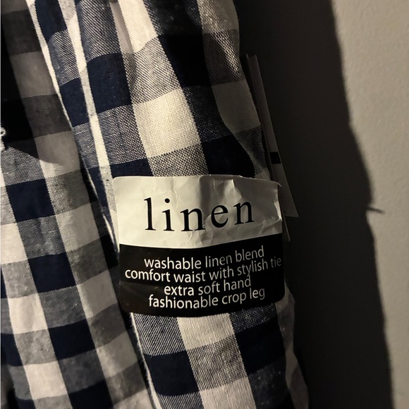 NWT Navy Linen Pants - Picture 6 of 7